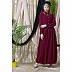 Collared Formal abaya- Maroon